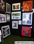 Lots of photos of art show displays so you can see first hand how different options work and affect the way customers view your art.
