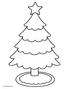 Design your own Christmas tree coloring page with a blank tree outline for kids to decorate.