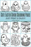 Cute Easter chick coloring pages
