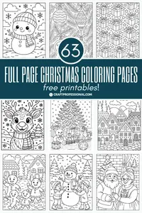 Download free full page Christmas coloring pages for kids and adults. Easy-print US Letter PDFs with trees, snowmen, ornaments, Santa, and more, plus creative uses and FAQs.