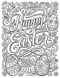 Easter coloring pages: 60+ free printable PDFs for kids, adults & teachers—bunnies, eggs, chicks, baskets, religious, mandalas.