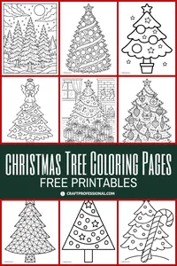 Printable Christmas Tree Coloring Pages: 55 free designs—preschool to adults, blank templates & cozy scenes. Quick bundles, PDFs.