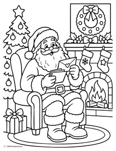 Santa coloring pages with 85 free printable designs for kids and adults. Find easy, cute, detailed, classic, and festive Santa printables for Christmas.