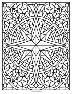 Download 70 free Christmas star coloring pages for kids and adults, including Bethlehem stars, ornaments, cute designs, and detailed patterns. No sign-up needed.