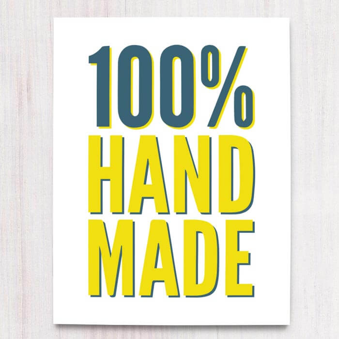 Printable sign - 100% Handmade