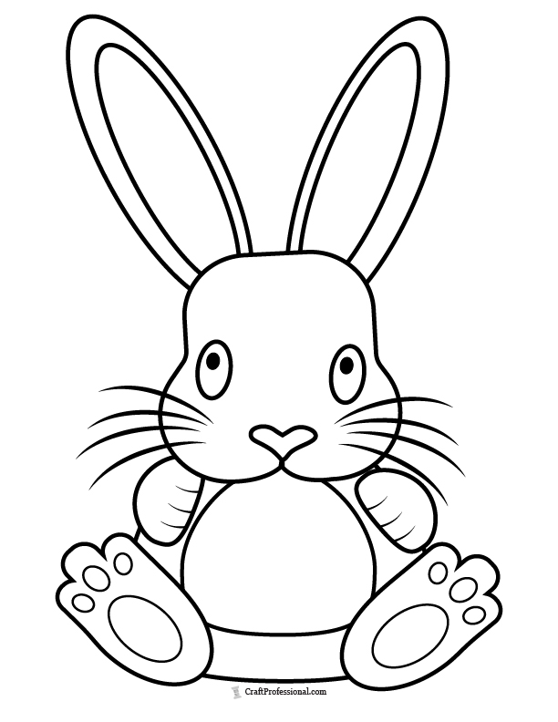 Easter bunny coloring page