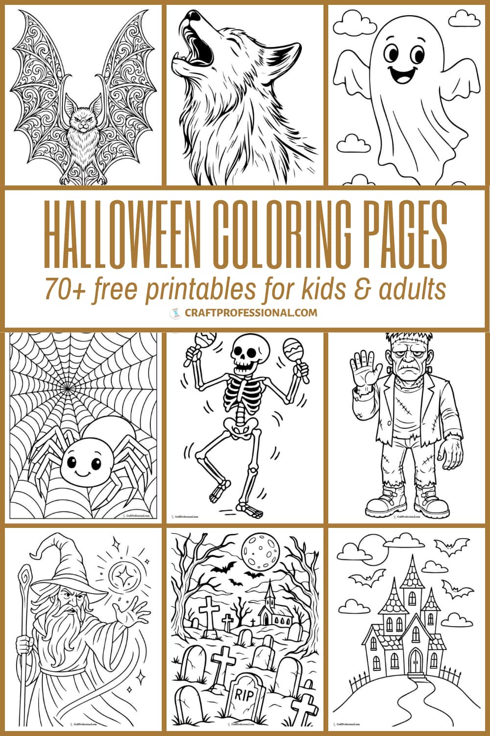 free halloween coloring pages - 70+ printables for kids & adults