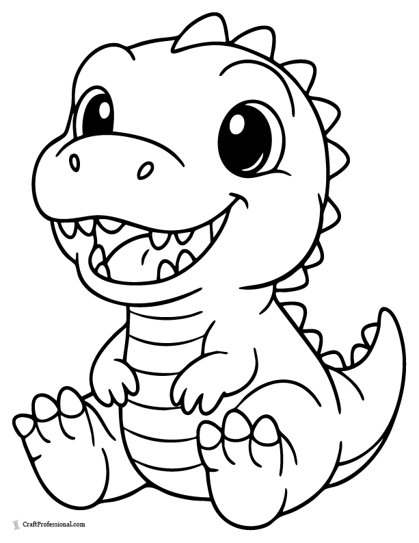 Baby T-Rex coloring page