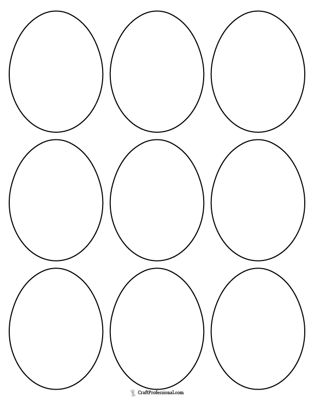 Nine blank eggs coloring page