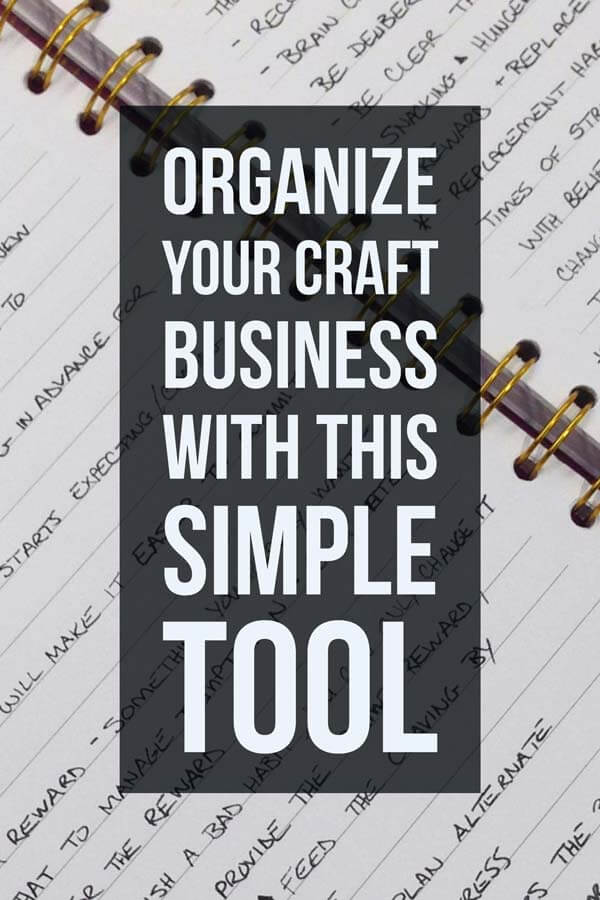 Bullet journal page. Text - Organize your craft business with this simple tool. Bullet journal page. Text - Organize your craft business with this simple tool.