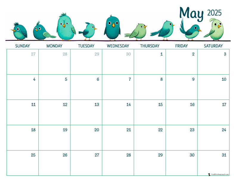 Printable May 2025 Calendar Calendar 2025 Printable