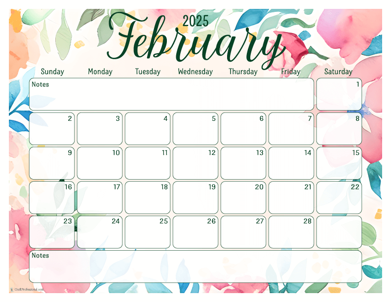 Cute February 2025 Printable Calendar Free Download Gretta Cecilla