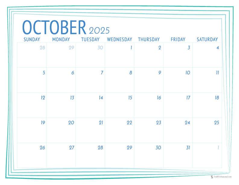 October Calendars Plan Your Month with Our Free 2025 Printables!