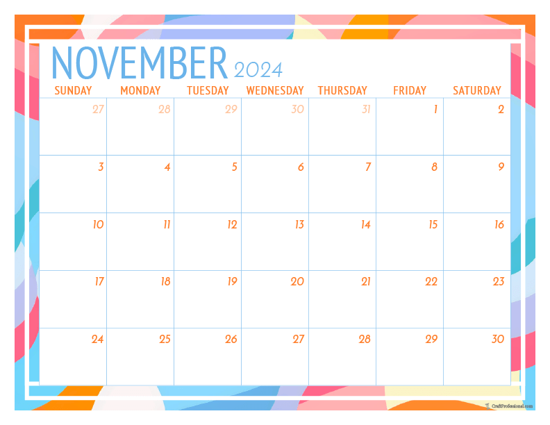 November Calendars for 2024! Get Organized With Our Free Printables
