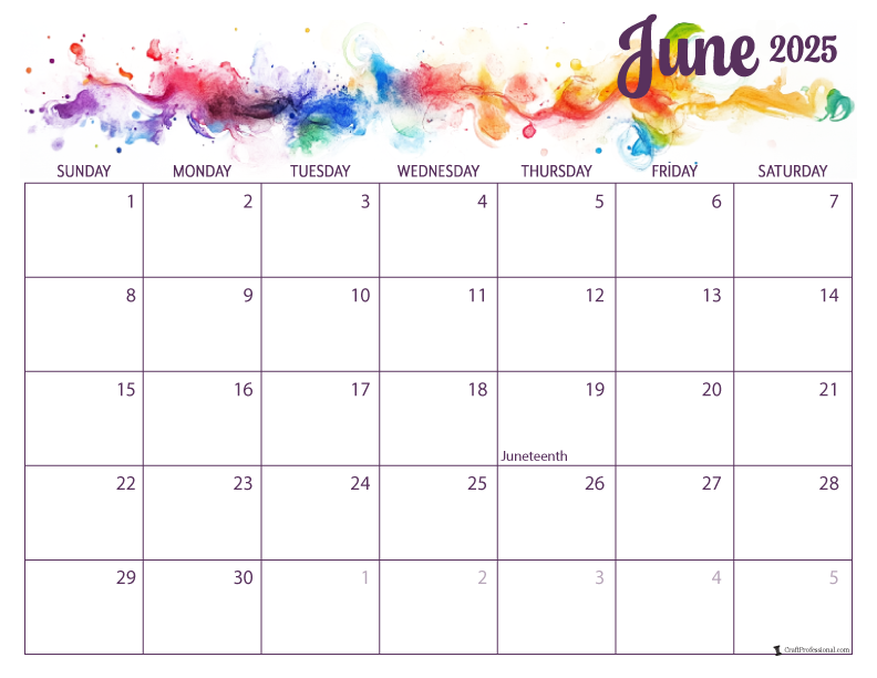 Printable calendars for 2025