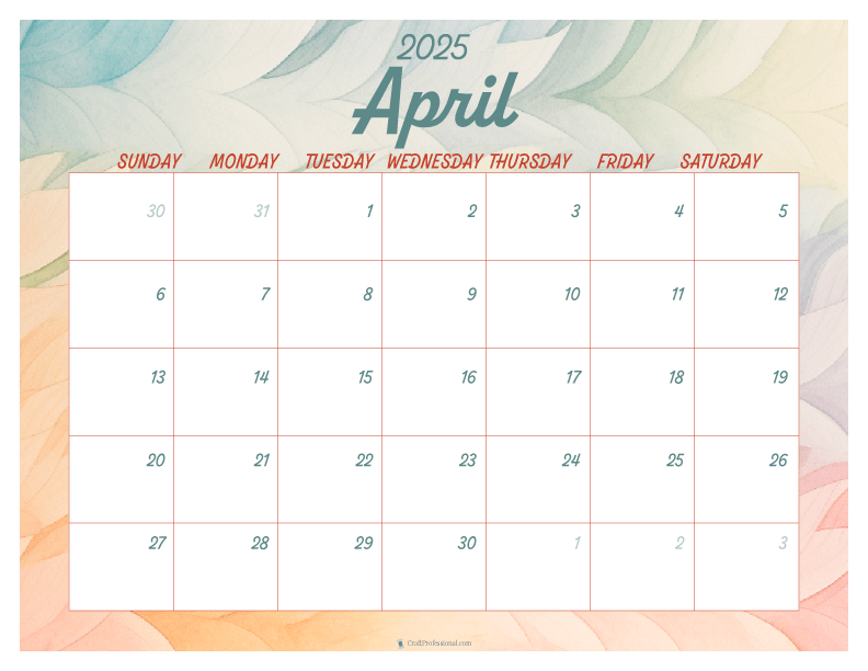 2025 Calendar Printable Pages Free Monthly Planners