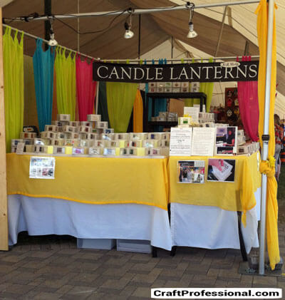 Bright candle booth
