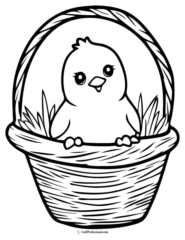 Easter Basket Coloring Pages, Free Printable Designs for Kids & Adults