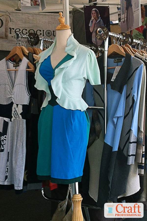 Handmade clothing displayed on dress form Handmade clothing displayed on dress form
