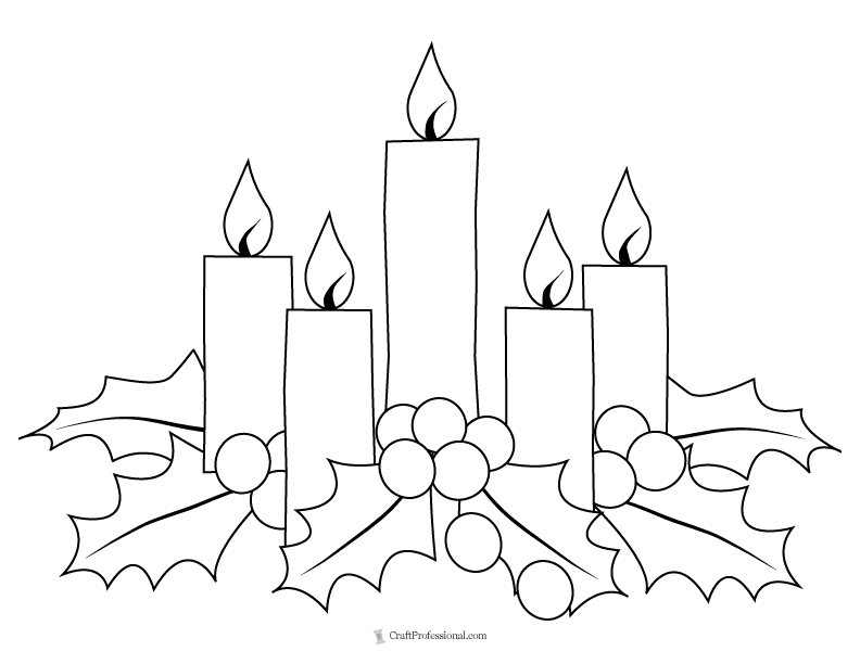 advent candles coloring sheet