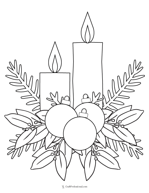 advent candles coloring sheet