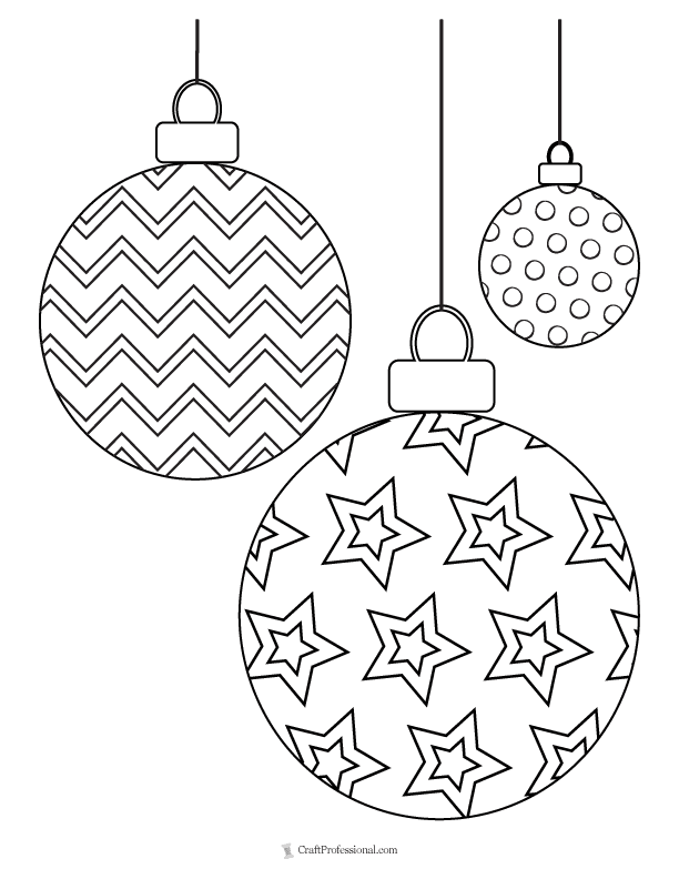 26 Christmas Ornament Coloring Pages