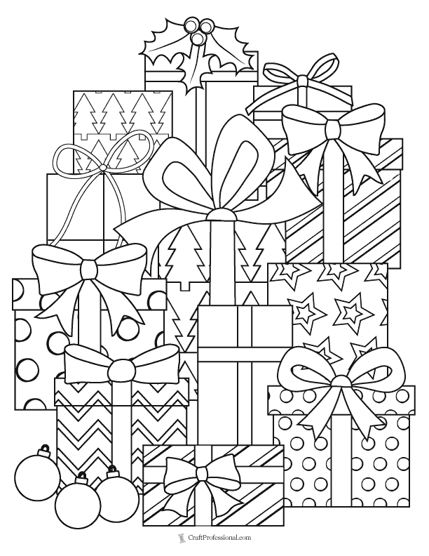 Coloring Pages Christmas Presents Coloring Pages Christmas Presents