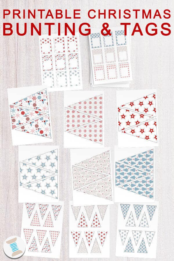 Christmas bunting and hang tags