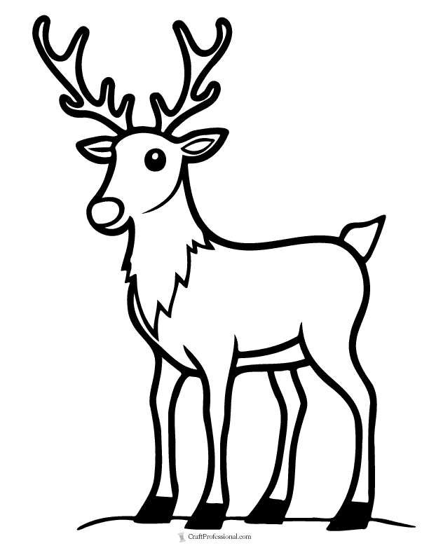 Reindeer coloring page