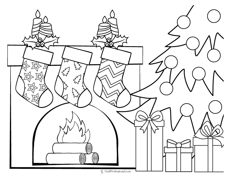 10 Christmas Coloring Pages: PDF Coloring Christmas Printables