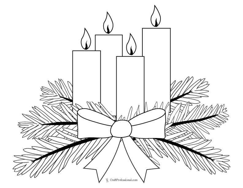 advent candles coloring sheet