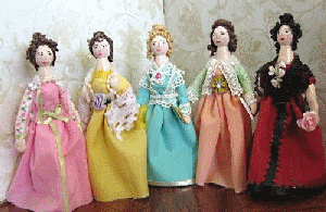Handmade clothespin dolls