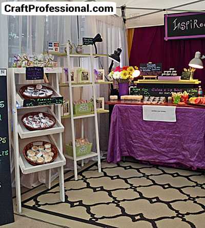 Handmade soap display at a craft show Handmade soap display at a craft show