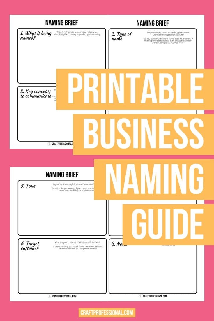 How to Write a Naming Brief How to Write a Naming Brief