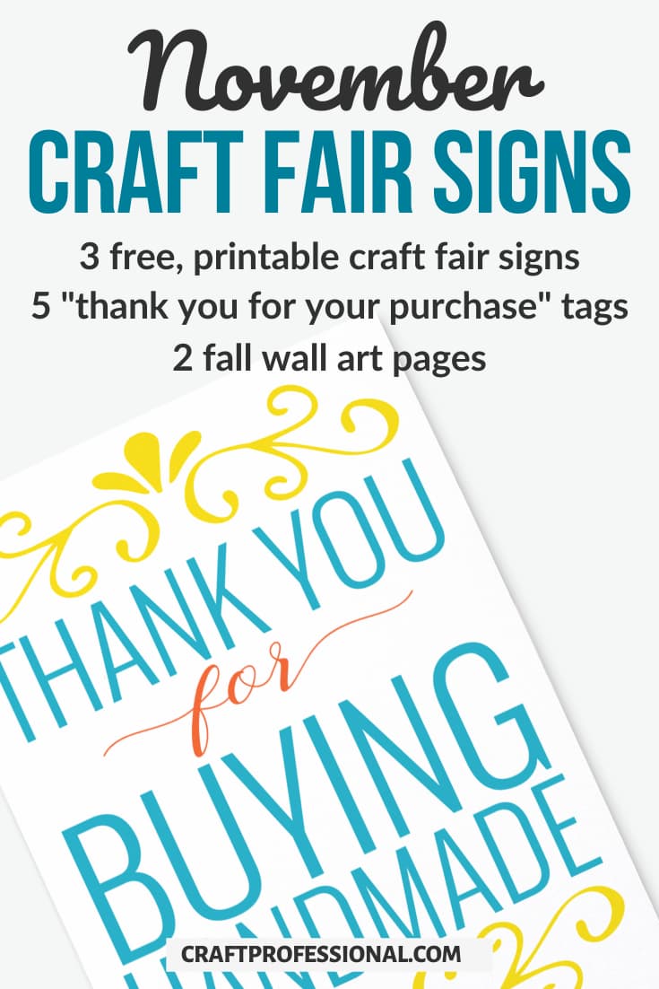 Free Craft Show Printables