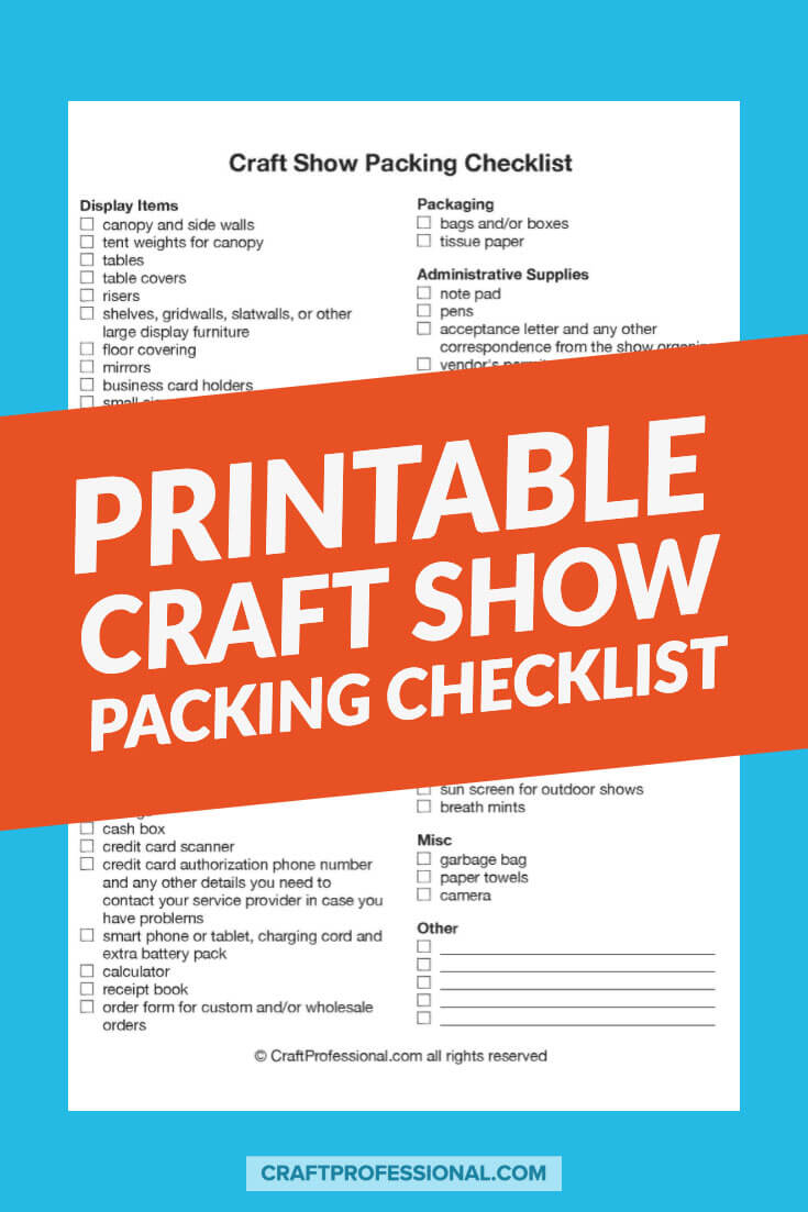 craft fairs what to bring to a show