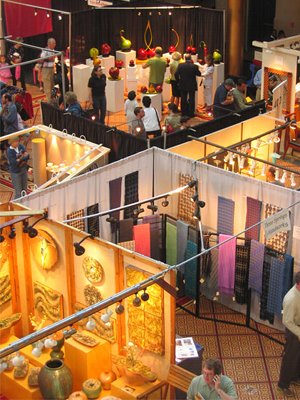 Craft booths at the Smithsonian craft and design show