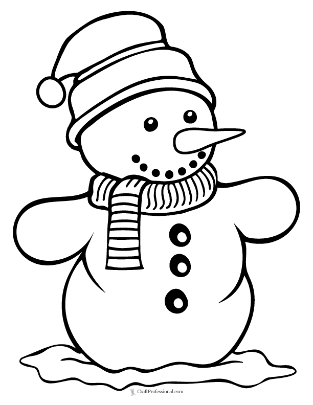 Snowman colouring in and crafts