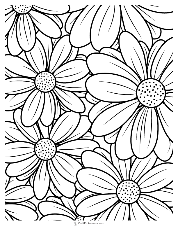 30 Flower Coloring Pages