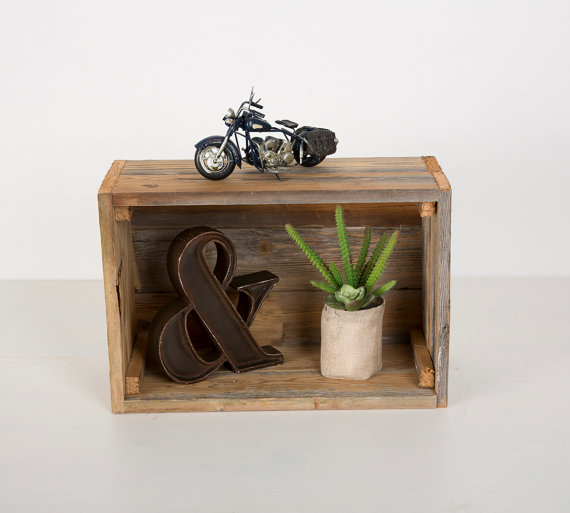 Handmade wooden display crate