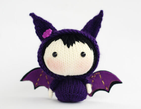 Bat doll decoration knitting pattern by Deniza's Toys Joys