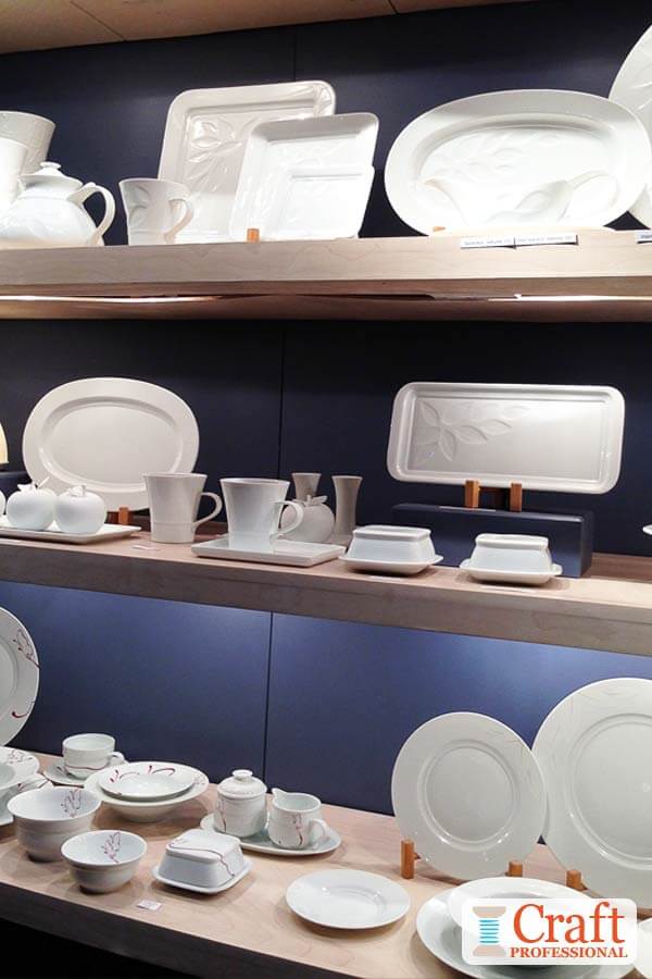 Pottery and Glass Displays