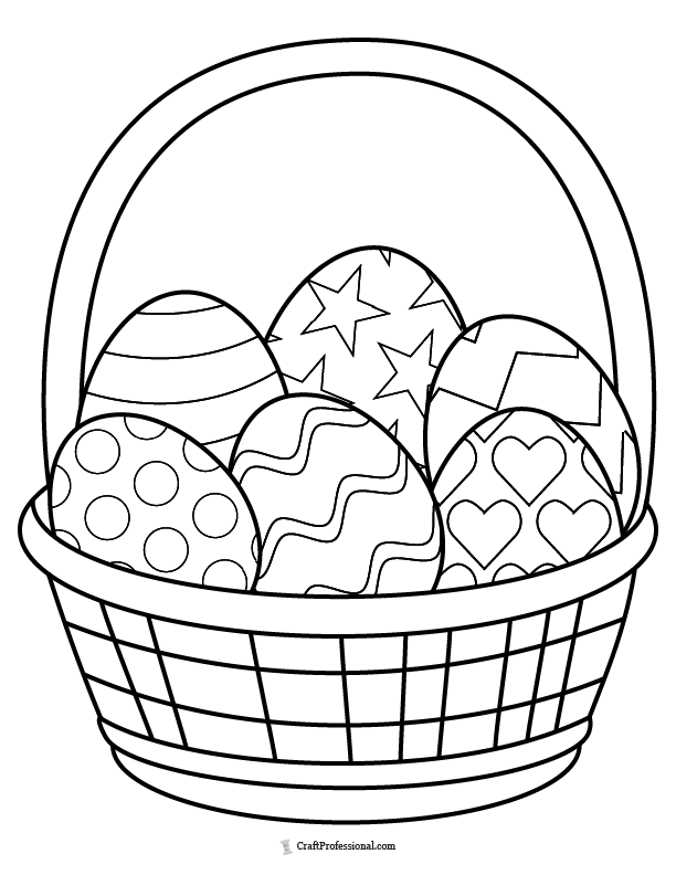 Free Easter Egg Coloring Pages (Download & Print)