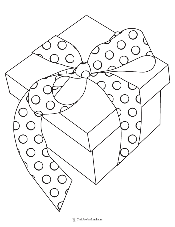 Christmas Gift Box Coloring Pages 