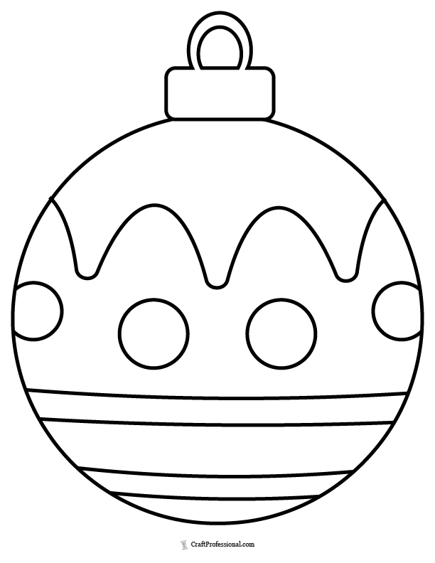 Christmas Ornament Coloring Page Cut Out Psoriasisguru