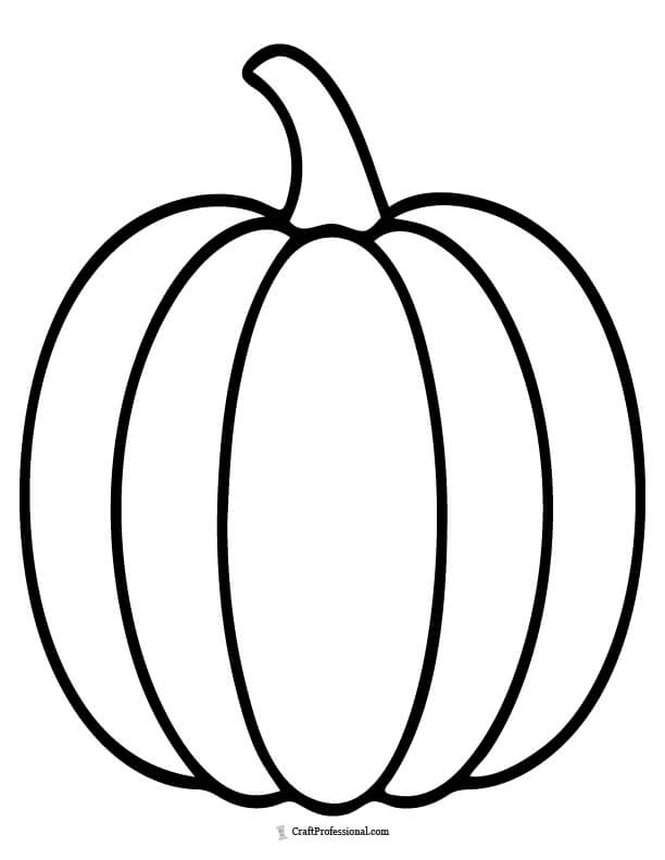 Simple pumpkin coloring sheet for preschoolers