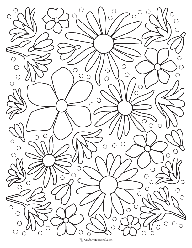 30 Flower Coloring Pages