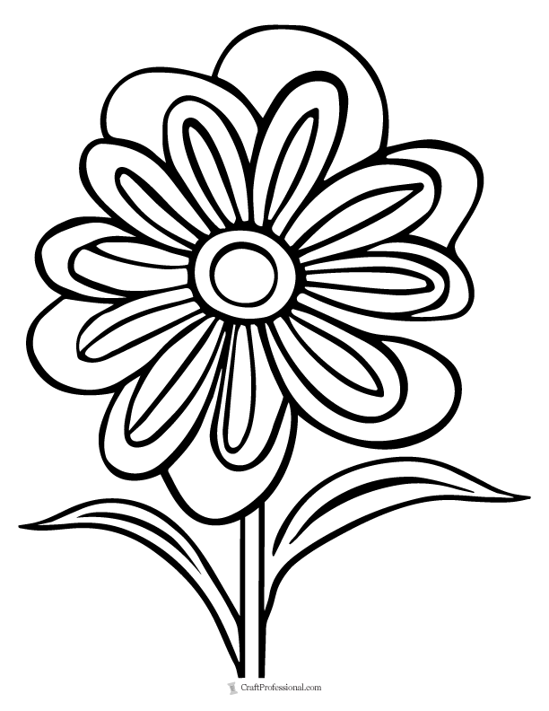 large patterned flower to color