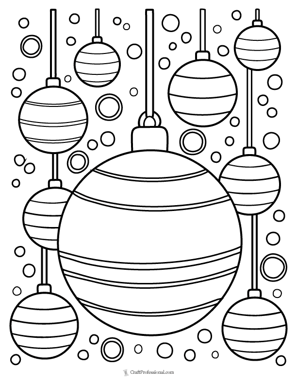 26 Christmas Ornament Coloring Pages