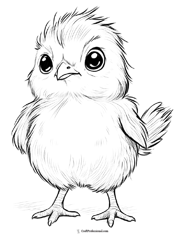 Easter chick coloring sheet